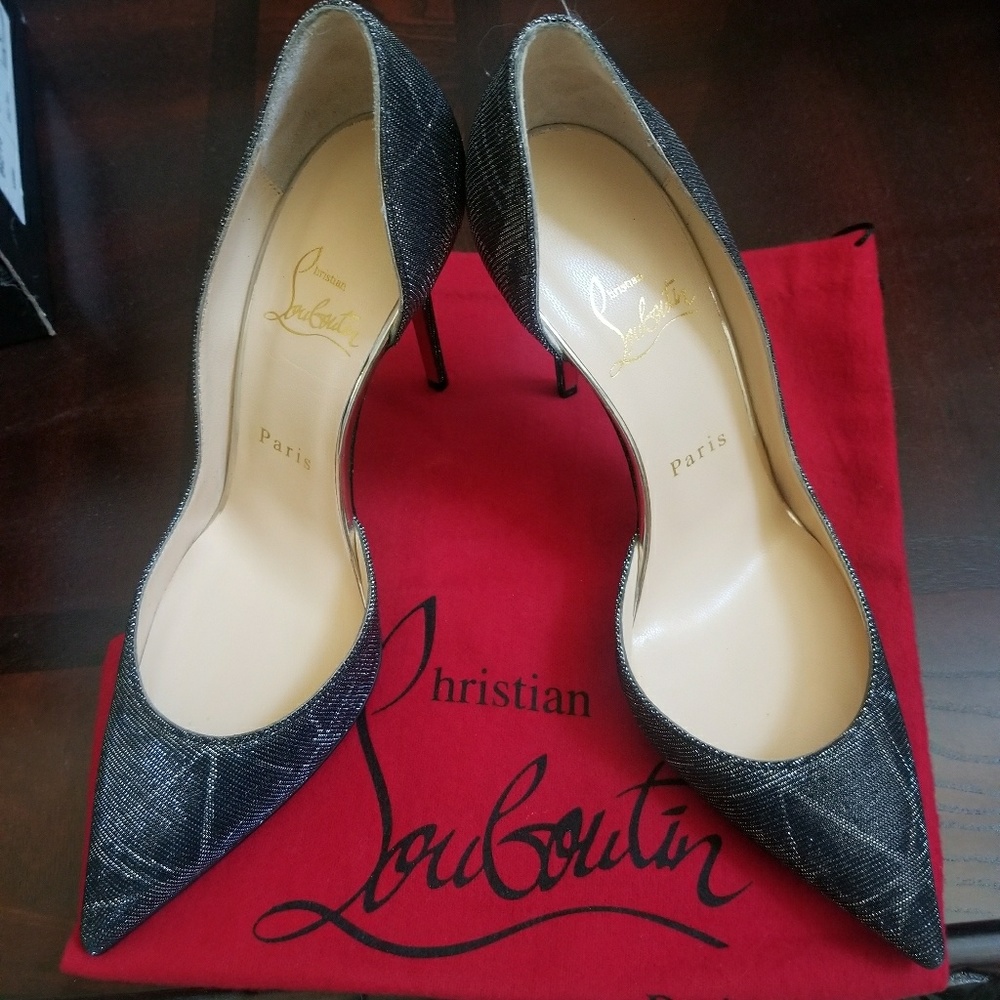 Christian Louboutin Iriza 100 tissu etincelle